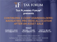 Continuing S Corp Sharheolders: Navigating Pro Rata Allocation After an Asset Sale Not Found