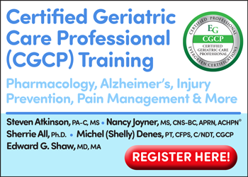 Certified Geriatric Care Professional (CGCP) Training: Pharmacology, Alzheimer’s, Injury Prevention, Pain Management & More