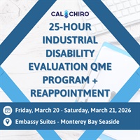 Image of 25-hour Industrial Disability Evaluation QME Program + Reappointment
